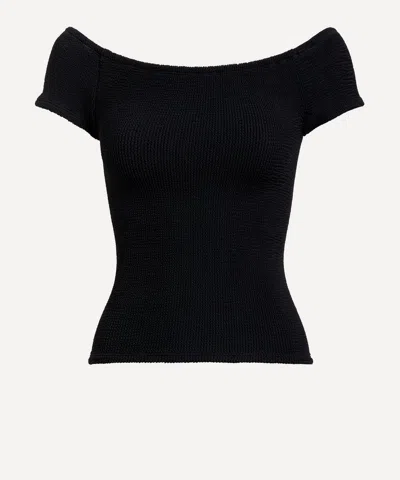 Hunza G Women's Grace Off-the-shoulder Crinkle Top