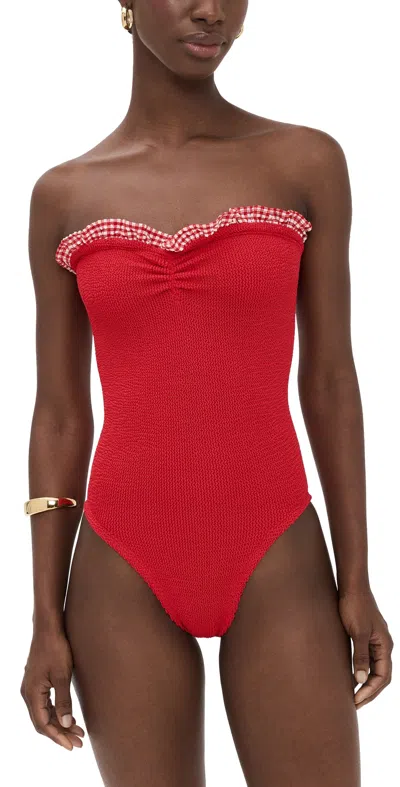 Hunza G Women's One Piece Swimsuit Red/red