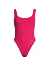 HUNZA G WOMEN'S SQUARE NECK ONE-PIECE SWIMSUIT