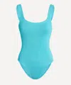 Hunza G Women's Square Neck Swimsuit In Blue