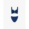 Hunza G Bonnie Crinkled Bikini In Navy