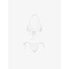 Hunza G Womens White Gina Crinkled-texture Bikini Set