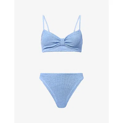 Hunza G Womens Cornflower Alicia Bikini Set In Blue