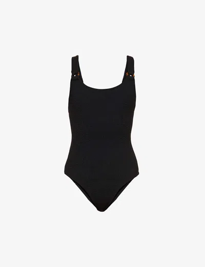 Hunza G Domino Scooped-back Swimsuit In Black
