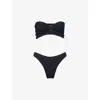 Hunza G Womens Black Jean Striped Bikini Set