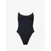 Hunza G Pamela Swim Contrast Black/white In Blue