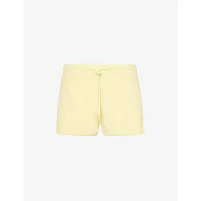 Hunza G Womens Butter Terry Towelling Shorts In Yellow