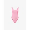 Hunza G Womens  Square-neck Swimsuit In Candy Pink