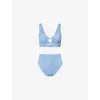 Hunza G Womens Cornflour Nadine Hoop Woven Bikini Set