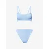 Hunza G Womens Cornflower Phoebe Bikini Set In Blue