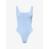 Hunza G Womens  Square Neck Swimsuit In Blue