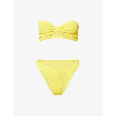Hunza G Womens Sunflower Jean Bikini Set In Yellow