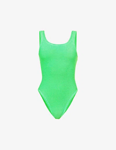 Hunza G Womens Lime Nile Square-neck Swimsuit