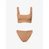 Hunza G Womens Metallic Coco Xandra Bikini Set