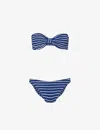 Hunza G Stripe-pattern Slim-fit Bikini In Navy/white
