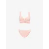 Hunza G Womens Peach Bonnie Bikini Set