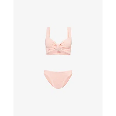 Hunza G Womens Peach Bonnie Bikini Set In Peach