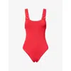 Hunza G Womens Red Domino Swimsuit In Red