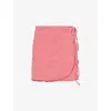 Hunza G Womens Red Self-tie Stretch-woven Short Sarong