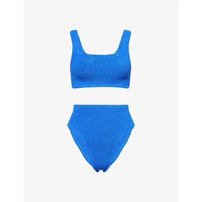 Hunza G Womens Royal Blue Patricia Crinkled Bikin