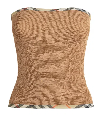 Hunza G X Burberry Devyn Bandeau Top In Brown