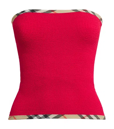 Hunza G X Burberry Devyn Bandeau Top In Red