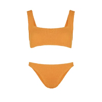 Hunza G Xander Seersucker Bikini In Orange
