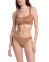 Hunza G Xandra Metallic Cocoa Two-piece Bikini In Brown
