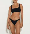 Hunza G Xandra Bikini Stretchy High-cut Swimsuit In Black
