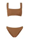 Hunza G Xandra Bikini Cocoa Metallic
