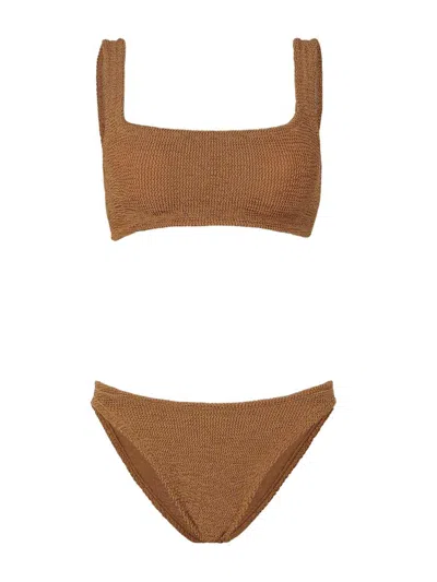 HUNZA G HUNZA G XANDRA BIKINI COCOA METALLIC