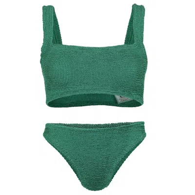 Hunza G Xandra Bikini Metallic Forest Green