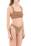 Hunza G Xandra Bikini Set In Metallic Cocoa (brown)