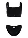 Hunza G Xandra Bikini Stretchy High-cut Swimsuit In Black
