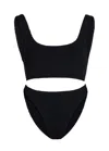 Hunza G Xandra Crinkle Bikini In Black