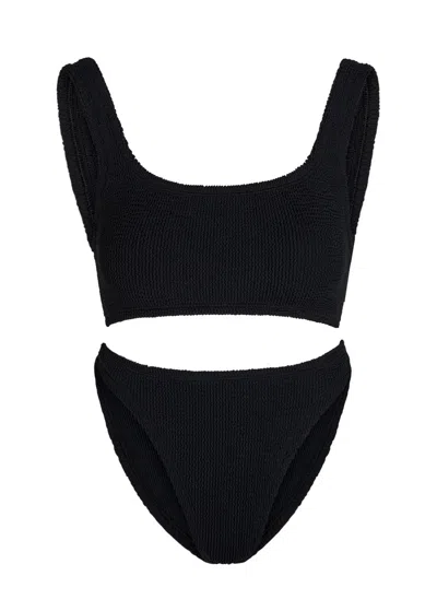 Hunza G Xandra Crinkle Bikini In Black