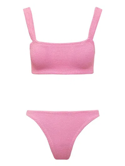 Hunza G Xandra Crinkle Bikini Set In Pink