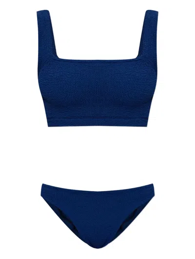 Hunza G Xandra Crinkle Coverage Bikini In Blue