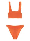 Hunza G Xandra Crinkle Seamless Bikini In Orange