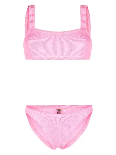 Hunza G Xandra Crinkled Bikini In Rosa
