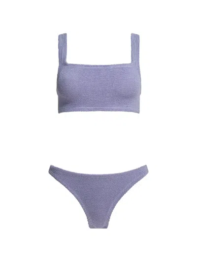 Hunza G Xandra Crinkle-effect Bikini In Blue