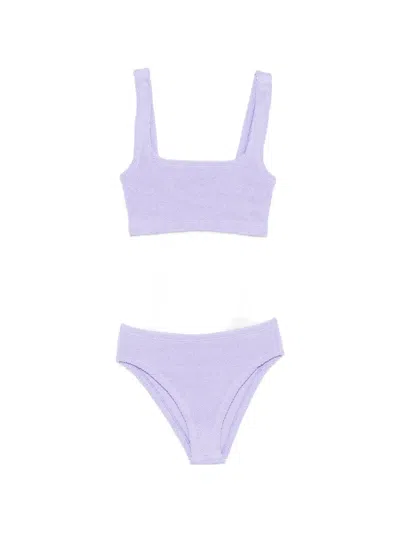 Hunza G Xandra Crinkle-effect Bikini In Purple