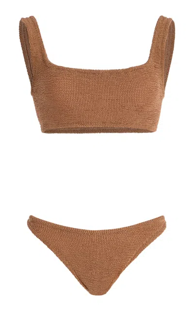 HUNZA G XANDRA SEERSUCKER BIKINI SET