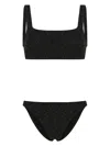 Hunza G Xandra Shirred Bikini In Black