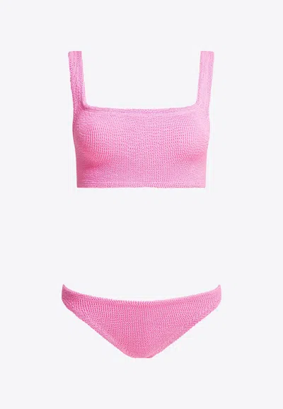 Hunza G Xandra Square-neck Bikini In Pink