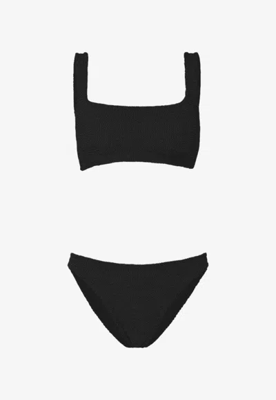 HUNZA G XANDRA TEXTURED NYLON BIKINI