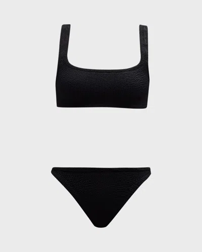 Hunza G Xandra Two-piece Bikini Set In Black