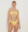Hunza G Yellow Bikini Set With Bandeau Top In Yellow