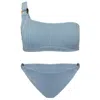 Hunza G Zadie Nile Bikini Metallic Airforce Blue In Blue