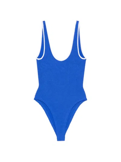 Hunza Mini Pull-on Scoop Neck Top In Blue